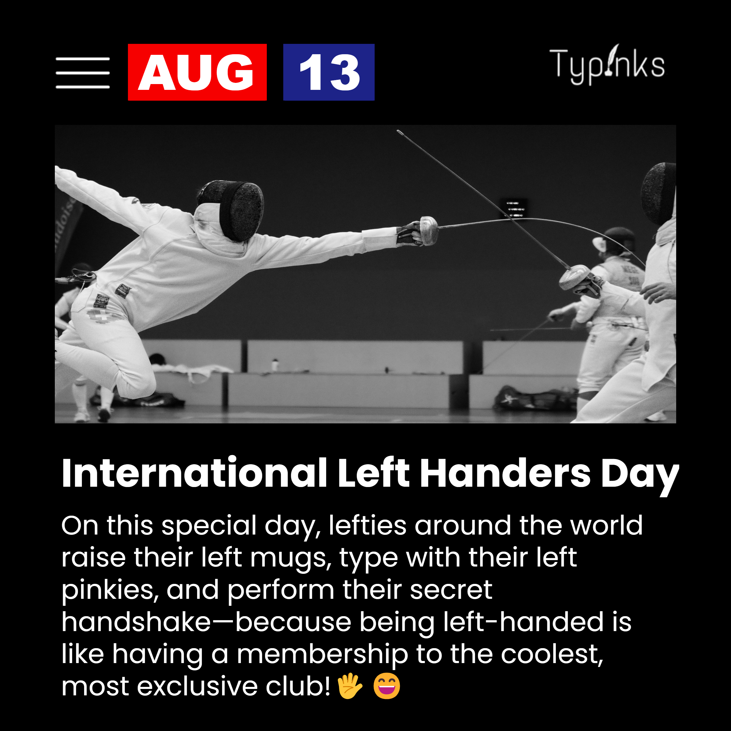 International Left Handers Day